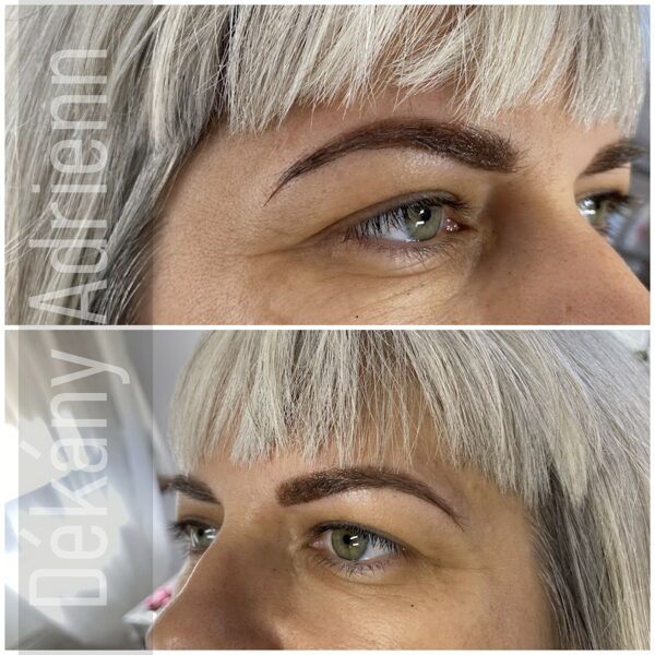 Finom púderes szemöldök tetoválás